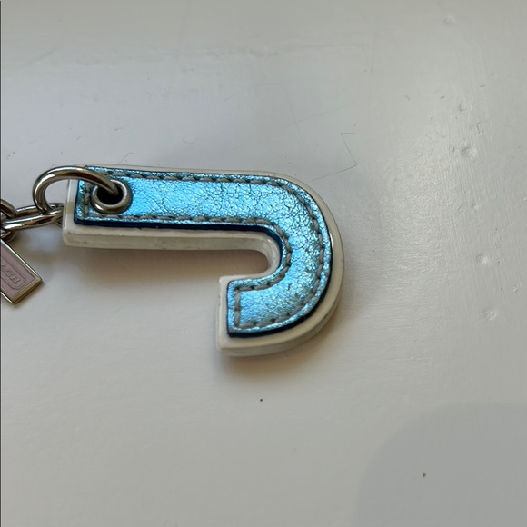 Coach Blue & Pink Letter J purse / key charm - Picture 3 of 5